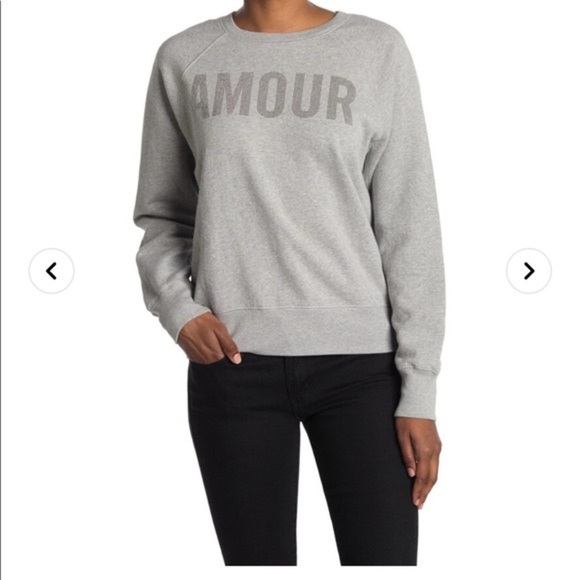 Zadig & Voltaire Upper Strass Amour Embellished sweatshirt (T1) - Picture 1 of 4